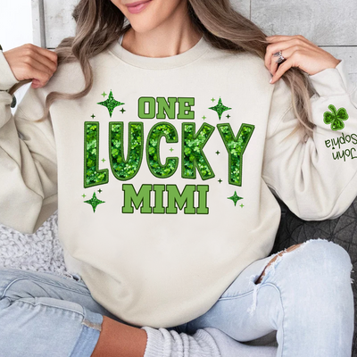 One Lucky Grandma St. Patrick’s Personalized Sweatshirt NVL30JAN24KL1