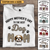Happy Mother's Day To The Best Dog Mom Personalized Leopard Shirt NVL30MAR22TT1 White T-shirt and Hoodie Humancustom - Unique Personalized Gifts