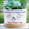 Mom Thanks For Not Swallowing Us And Helping Us Grow, Mother's Day, Funny, Birthday Gift For, Mother, Wife Personalized Plant Pot NVL30MAR23XT3 Ceramic Plant Pot Humancustom - Unique Personalized Gifts
