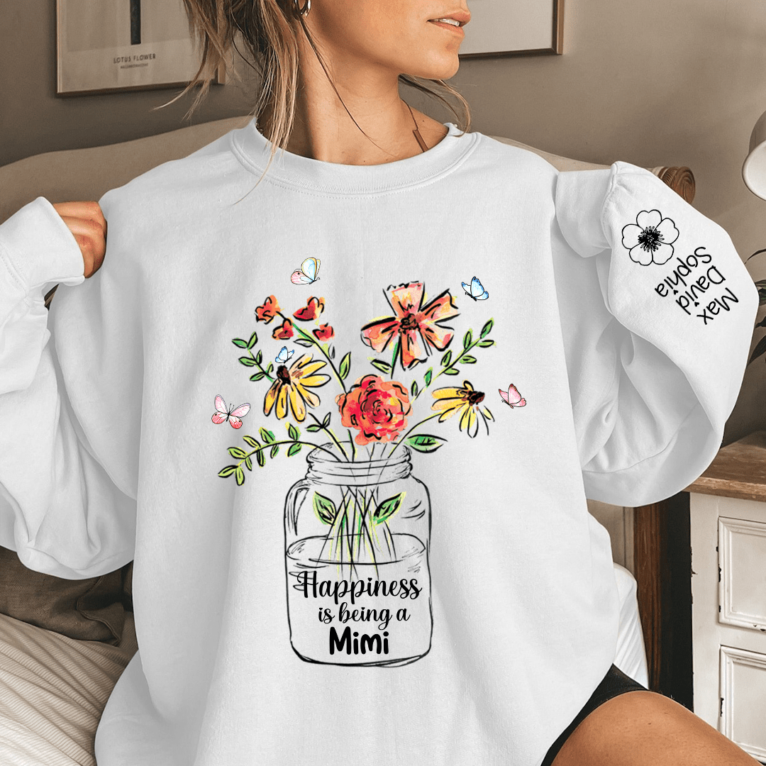 Family Gifts - Love flower Love - Gifts For Mom, Grandma, Mother's Day Gifts - Personalized Sweatshirt NVL30NOV23KL1 2d sweatshirt HumanCustom - Unique Personalized Gifts Made Just for You 