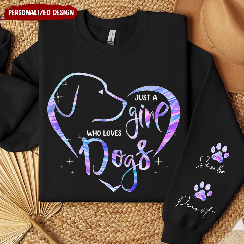 Colorful Dog Lovers Heart Paw Personalized Sweatshirt NVL30NOV23NY1 2d sweatshirt HumanCustom - Unique Personalized Gifts Made Just for You Sweatshirt S Black