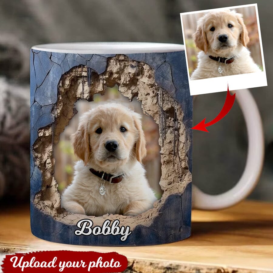 Dog Lover Custom Photo Mug NVL30OCT23NA1 White Mug HumanCustom - Unique Personalized Gifts Made Just for You Size: 11OZ 