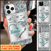 Personalized Blessed To Be Called Grandma Butterfly Blue Leopard Glass Phone case NVL31AUG21TT4 Glass Phonecase FUEL