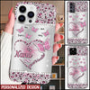 Personalized Blessed To Be Called Grandma Butterfly Pink Leopard Glass Phone case NVL31AUG21TT5 Glass Phonecase FUEL