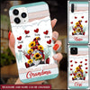 Personalized Grandma Mom Gnome Sunflower With Sweet Heart Kids Phone case NVL31OCT22TT1 Silicone Phone Case Humancustom - Unique Personalized Gifts Iphone iPhone 14