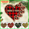 Personalized Christmas Grandma Heart Wood Ornament NVL18OCT21CT2 Wood Custom Shape Ornament Humancustom - Unique Personalized Gifts