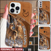 From Our First Kiss Till Our Last Breath Couple Deer Custom Names Leather Pattern Phone Case Ntk11jan22xt1 Silicone Phone Case Humancustom - Unique Personalized Gifts