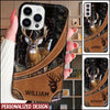 Personalized Name Deer Hunting Leather Pattern Phone Case Ntk30mar22xt2 Silicone Phone Case Humancustom - Unique Personalized Gifts