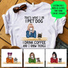 Personalized T-Shirts Dogs And Coffee Funny Pht 2D T-shirt Dreamship
