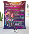 To My Daughter | Love, Mom | Fleece Blanket 3D Printing Fleece Blanket Dreamship Medium (50x60in)