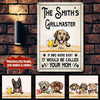Personalized Custom Dogs Funny Bar And Grill Printed Metal Sign Pht-29Tp023 Metal Sign Human Custom Store 12.5 x 17.5 in - Best Seller