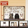 Personalized Custom Cats Wipe Your Paw And Give Me Treats Printed Metal Sign Pht-29Tp066 Cat Metal Sign Human Custom Store 17.5 x 12.5 in - Best Seller