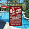 Personalized Custom Funny Pool Rules For Drinkers Printed Metal Sign Pht-29Tp073 Metal Sign Human Custom Store