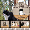 Personalized Custom Catio Bar & Coffee Cats Proudly Serving Whatever You Brought Wood Sign Pht-31Tp005 Wood Sign Human Custom Store 30x30cm