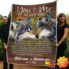 You And Me We Got This Wolf Anniversary Gifts For Couples Custom Fleece Blanket PM-21CT15 Fleece Blanket Dreamship Medium (50x60in)