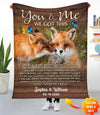 Personalized You And Me We Got This Fox Fleece Blanket Fleece Blanket Dreamship Medium (50x60in)