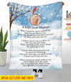 A letter from Heaven Custom Photo Memorial Gift Mom Dad... Fleece Blanket Fleece Blanket Dreamship Medium (50x60in)