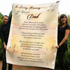 In Loving Memory Of A Special Dad Fleece Blanket Fleece Blanket Dreamship Medium (50x60in)