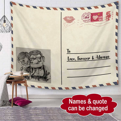 Personalized Favorite Quotes Couple Fleece Blanket Fleece Blanket Dreamship