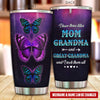 Mom Grandma Great Grandma Butterfly Personalized Tumbler PM15JUN22TT1 Glitter Tumbler Humancustom - Unique Personalized Gifts