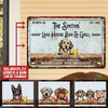 Personalized Lake House Bar & Grill Proudly Serving Whatever You Brought Dog Printed Metal Sign Metal Sign Human Custom Store