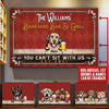 Personalized Dog barkyard bar & grill You Can't Sit With Us Canvas PM19JUN21TP2 Canvas Dreamship 12x8in