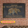 Customized Caution The Smith's Man Cave Printed Enter At Your Own Risk Metal Sign PM20JUL21TT1 Printed Metal Sign Human Custom Store