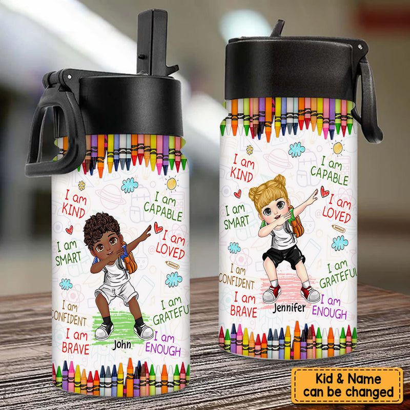 Custom Water Bottle for Kids, Back to School Water Bottle