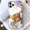 Flower Baby Highland Cow In Bucket, Love Cow Cattle Farm Personalized Phone Case HTN19JUN23CA2