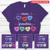 Mom Grandma Heart Personalized T-Shirt Perfect Gift for Mother's Day NTN31JAN23TT2 Black T-shirt and Hoodie Humancustom - Unique Personalized Gifts