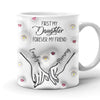 Mother & Daughter Forever Linked Together Personalized White Edge-to-Edge Mug HTN06APR24CT1