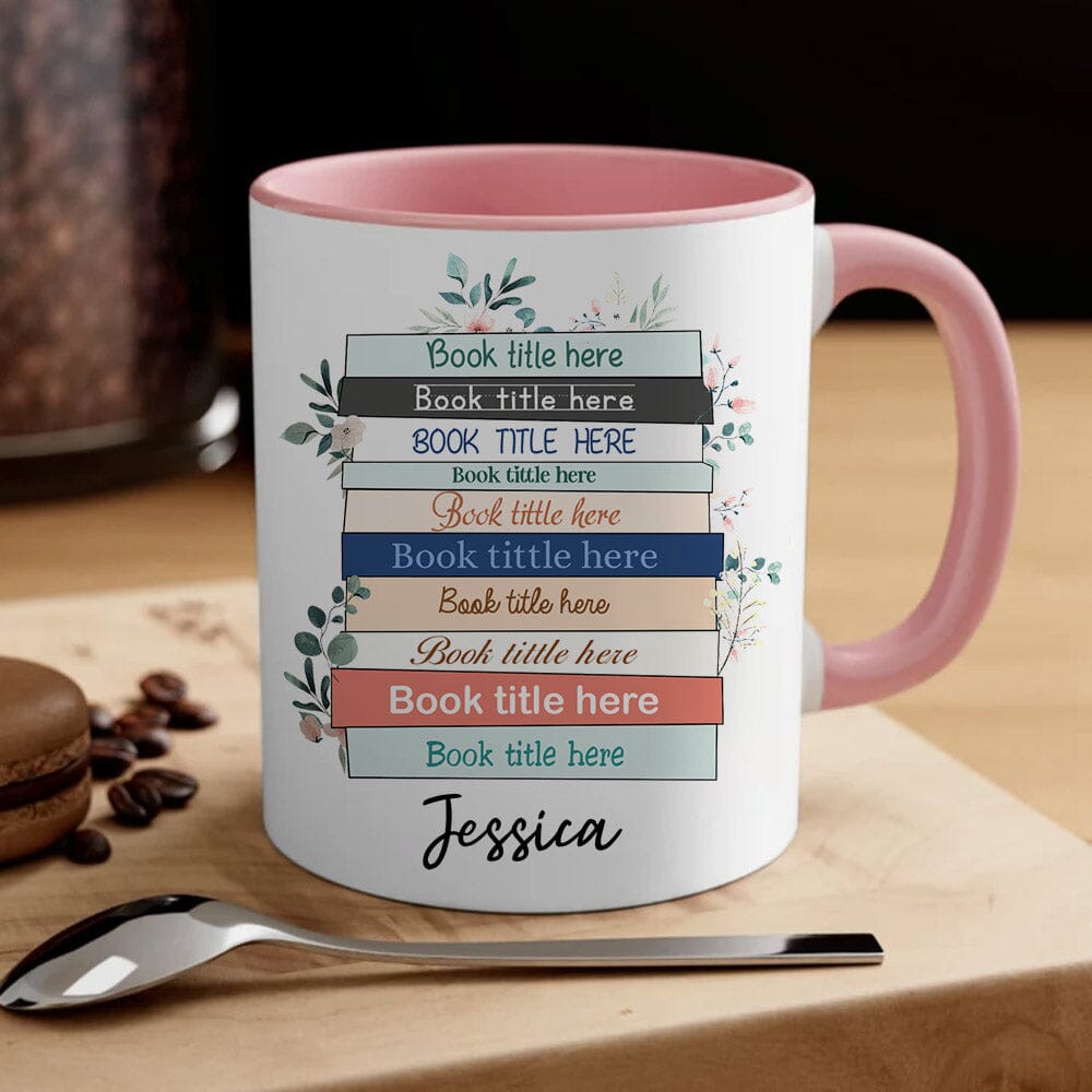 Custom Favorite Book Titles Personalized Accent Mug VTX01NOV23NA2 Accent Mug HumanCustom - Unique Personalized Gifts Made Just for You Red 