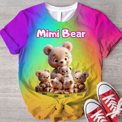 Grandma/ Mama Bear Personalized 3D T-shirt VTX03APR24VA1