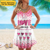 Love Being Called Grandma Pink Theme Personalized Summer Dress VTX04APR24VA1
