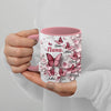 Pink Butterflies and Flowers Wall Personalized Mug Gift For Grandma Mom VTX05DEC23NA1 Accent Mug HumanCustom - Unique Personalized Gifts Made Just for You