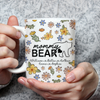 3D Inflated Effect Grandma Bear Floral Pattern Personalized Mug VTX06MAY24KL1