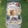 Until We Meet Again Upload Photo Stairway To Heaven Personalized Memorial Grave Blanket VTX07MAR24KL1
