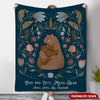 Mama Bear Cuddling Her Cubs Personalized Fleece Blanket VTX07MAY24NY1