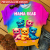 Grandma/ Mama Bear Vibrant Color Personalized 3D T-shirt VTX09MAY24TP4