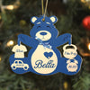 Baby's First Christmas Teddy Bear Personalized Wooden Ornament VTX09SEP23TT2 Wood Custom Shape Ornament Humancustom - Unique Personalized Gifts