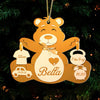 Baby's First Christmas Teddy Bear Personalized Wooden Ornament VTX09SEP23TT2 Wood Custom Shape Ornament Humancustom - Unique Personalized Gifts