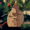 Bear Family Puzzle Christmas Personalized Wooden Ornament VTX09SEP23VA1
