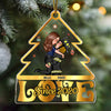 Love Since Couple Portrait, Firefighter, Nurse, Police Officer, Teacher, Military, EMS Gifts by Occupation Personalized Acrylic Christmas Ornament VTX10OCT23TT2