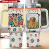 3D Inflated Effect Best Dog Mom Ever Custom Photo Personalized Tumbler 40Oz With Straw VTX15APR24TT1