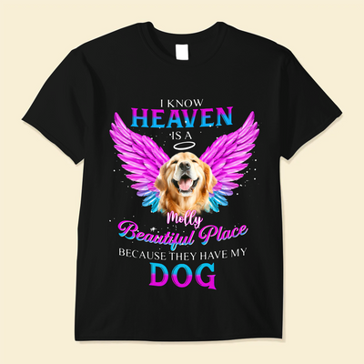 Custom Dog Photo Angel Wings Personalized T-shirt VTX17APR24KL1