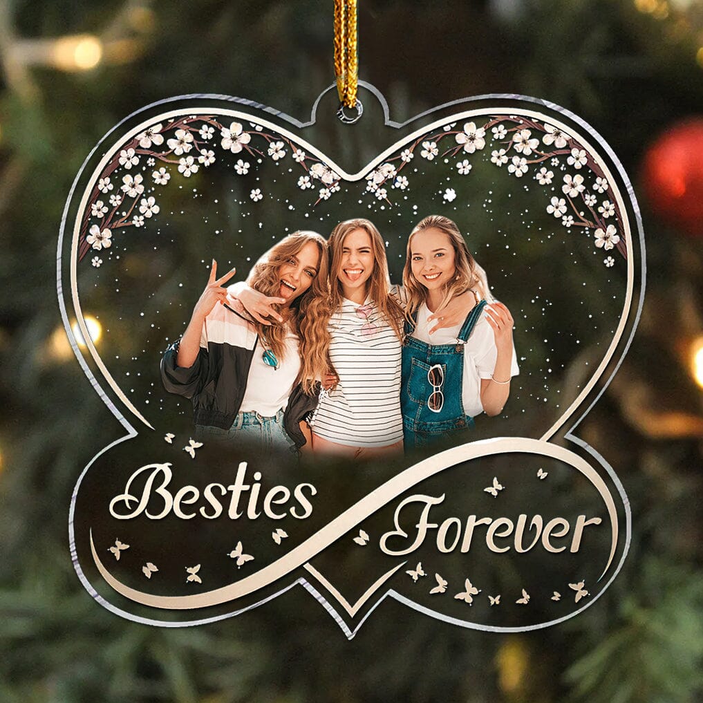 Besties/ Sisters Forever Infinity Love Custom Photo Acrylic Ornament VTX21OCT23TT1 Acrylic Ornament HumanCustom - Unique Personalized Gifts Made Just for You 