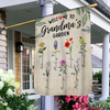 Welcome To Grandma's Garden Personalized Birth Month Flowers Garden Flag House Flag VTX22APR24KL1