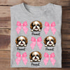 Dog Mom Coquette Bow Personalized T-shirt VTX22MAR24TT1