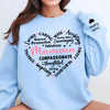 Heart Shape Grandma/ Mama Personalized Sweatshirt Sleeve Custom VTX23APR24VA3