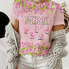 Pink Floral Nana Butterfly Kids Personalized 3D T-shirt VTX24APR24VA1